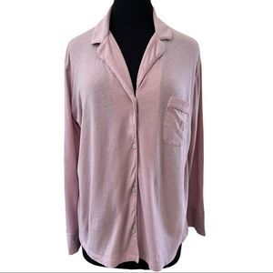 𝅺VICTORIA’S Secret Button Down Sleep Shirt Sz L